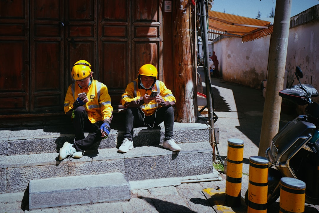Professional construction team working on a modern building project